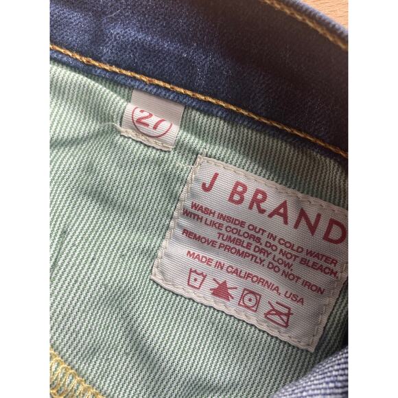 J Brand Premium Denim Jeans Straight Leg Dark Ink Wash ~ Sz 27 w 32 Inseam - Picture 6 of 6